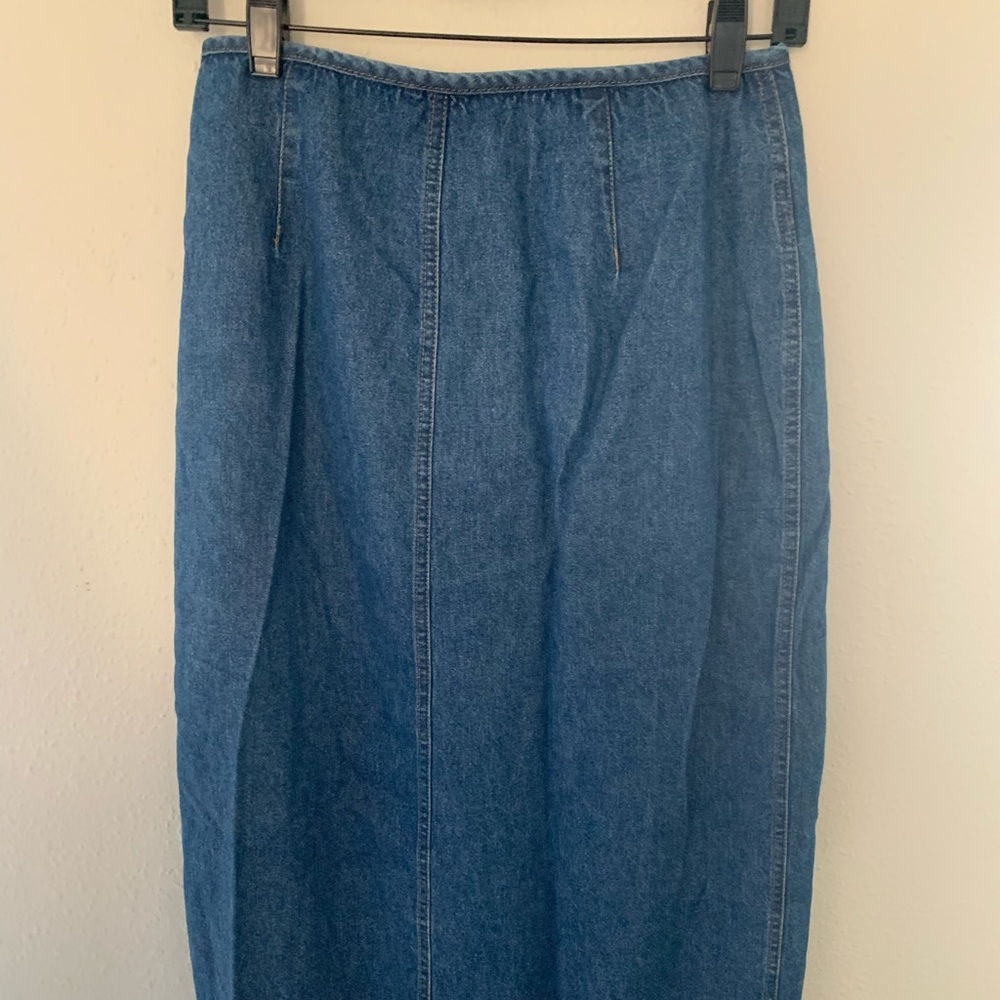Liz wear Jean wrap around long skirt